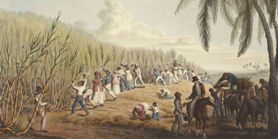 A picture of slaves in the Caribbean in 1823