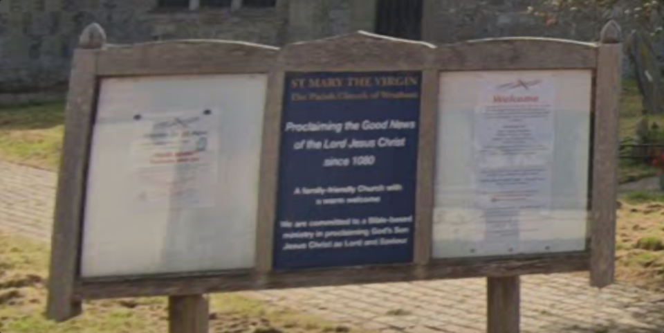 Church noticeboard