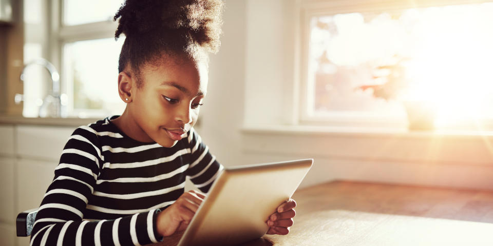 A child surfing the internet